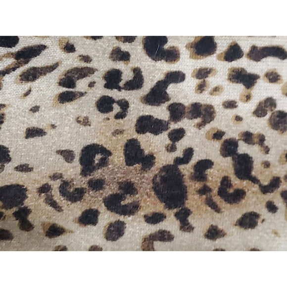 Investments Fine Cashmere Med Hidden Buttons Brown Leopard Cardigan Sweater - Picture 5 of 11